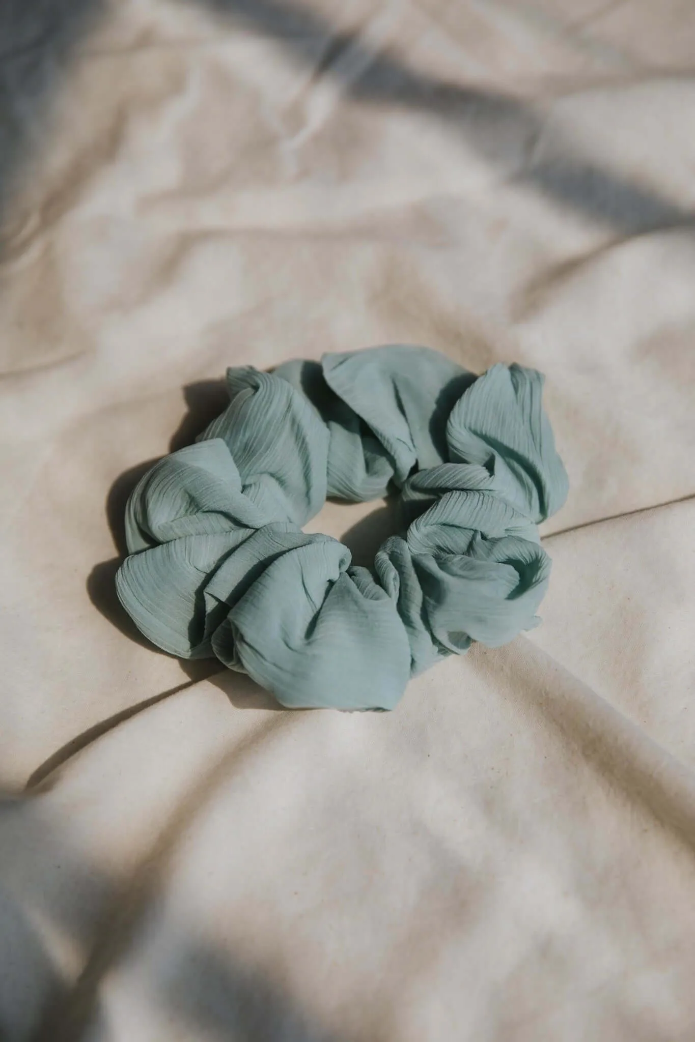 100% up-cycled chiffon scrunchie