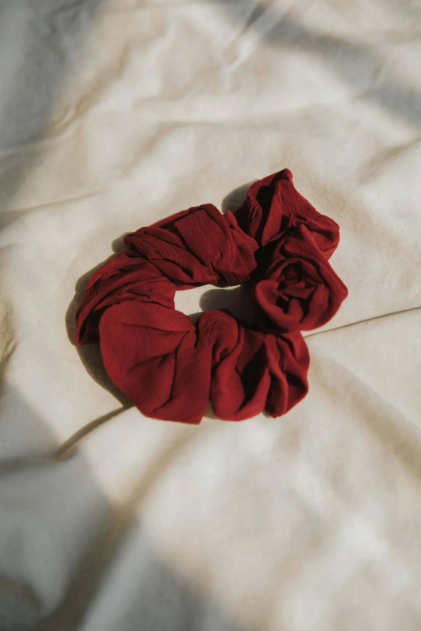 100% up-cycled chiffon scrunchie