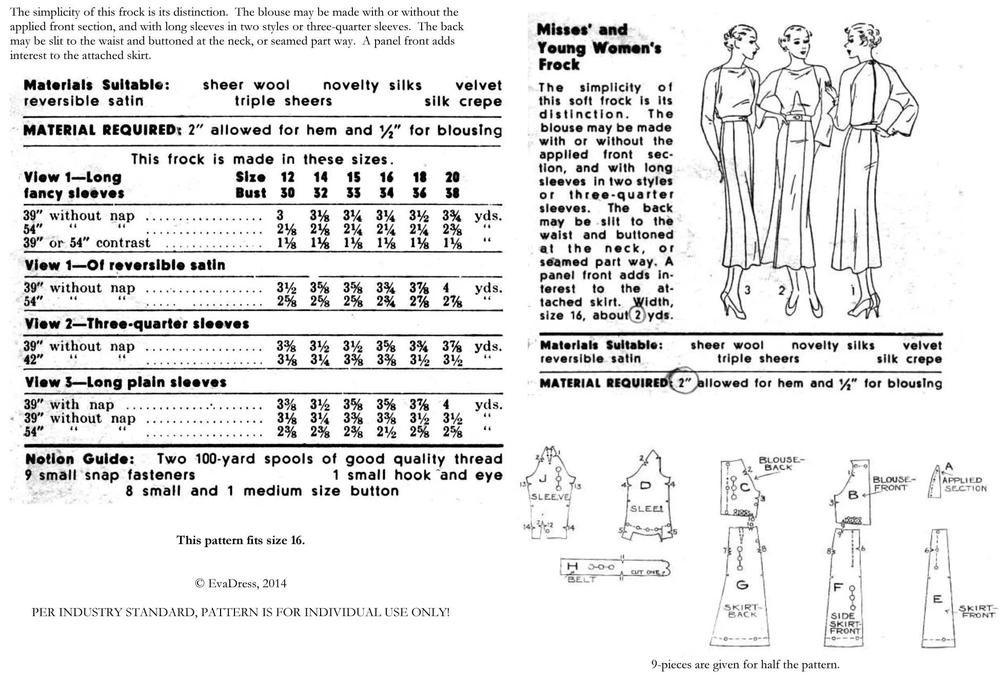 1936 Dresses, D30-7911
