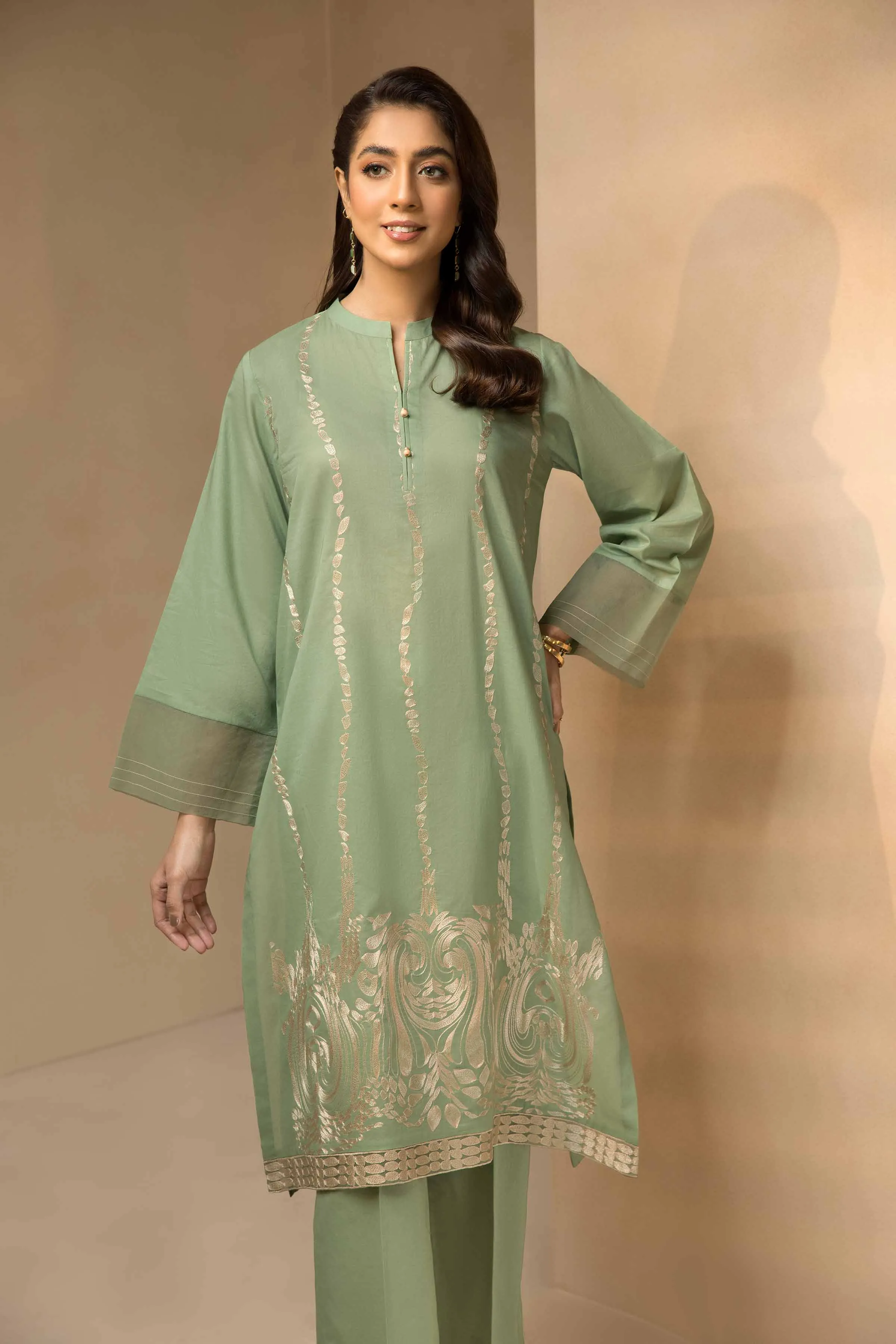 2 Piece - Dyed Embroidered Suit - 42301030