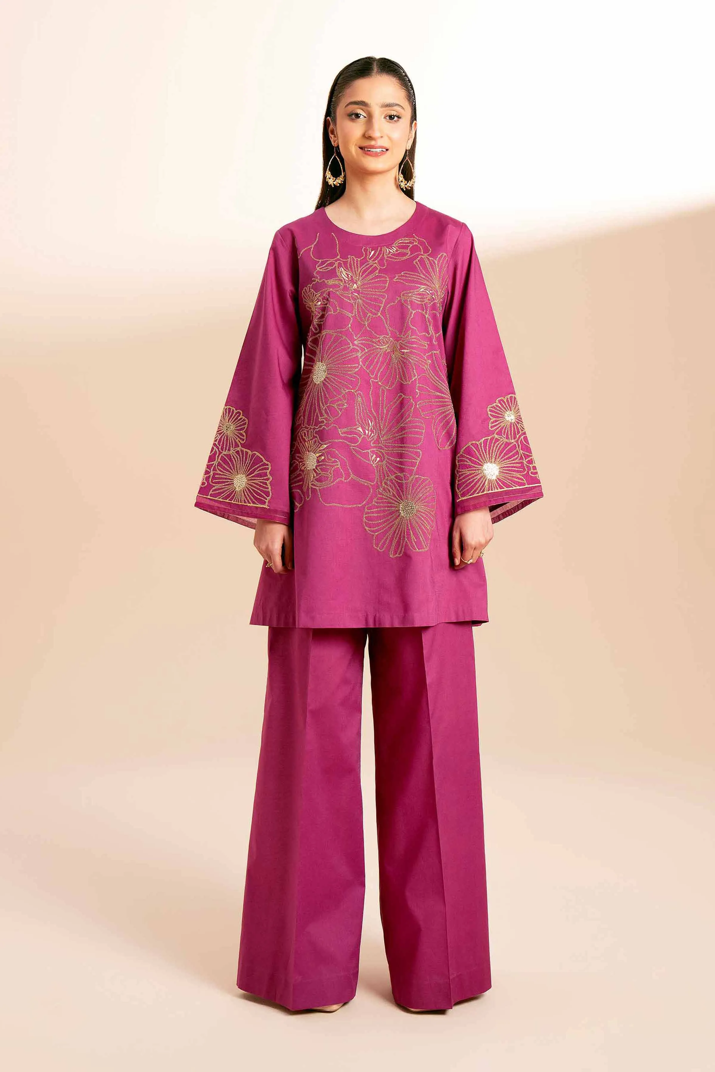 2 Piece - Dyed Embroidered Suit - 42401729