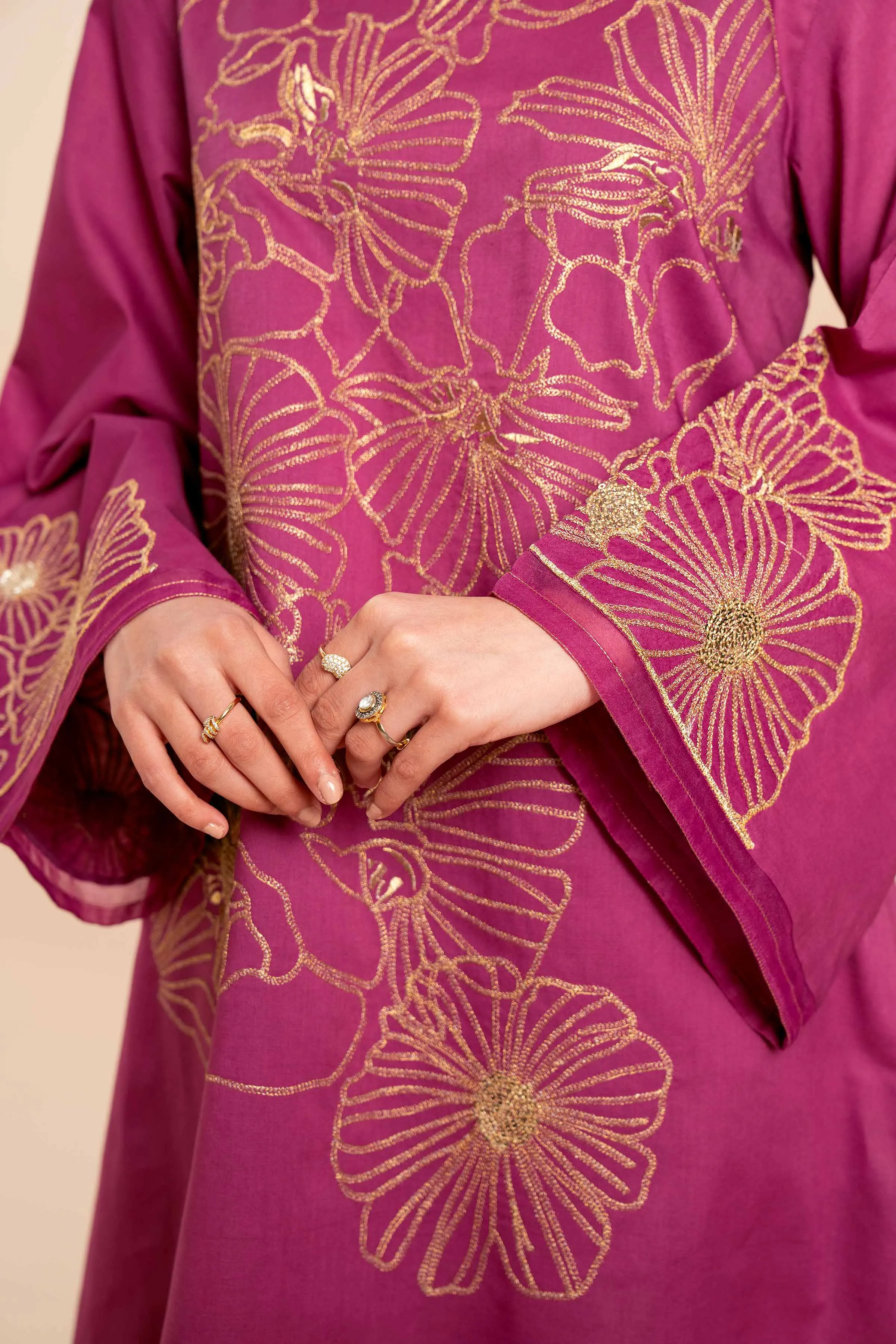 2 Piece - Dyed Embroidered Suit - 42401729
