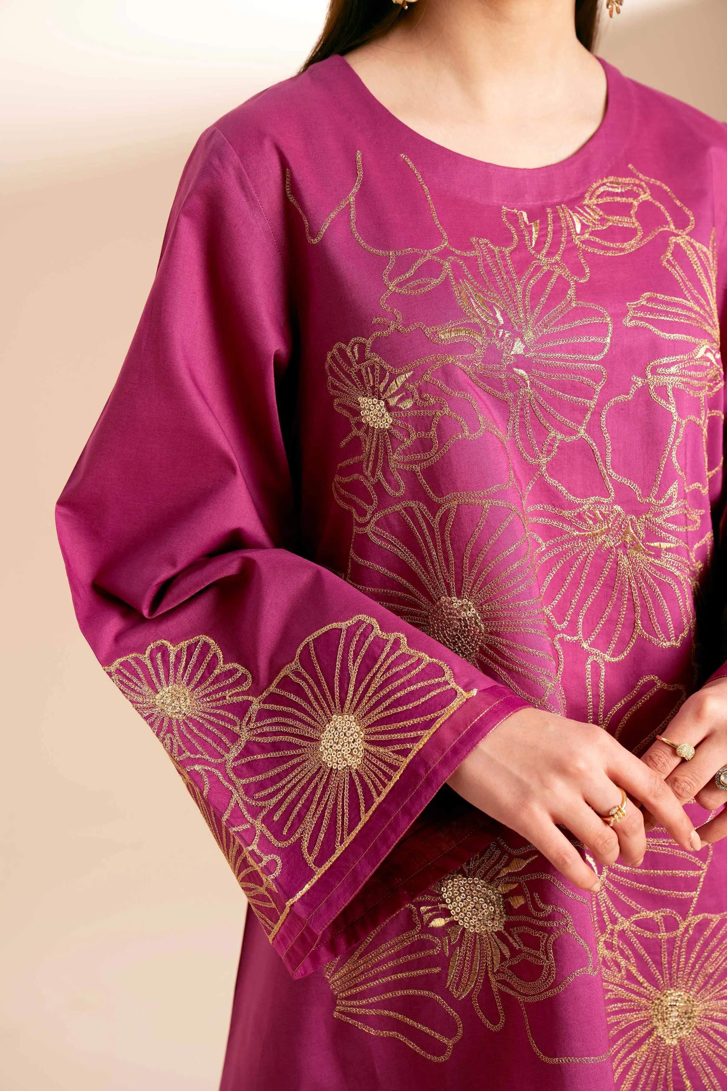 2 Piece - Dyed Embroidered Suit - 42401729