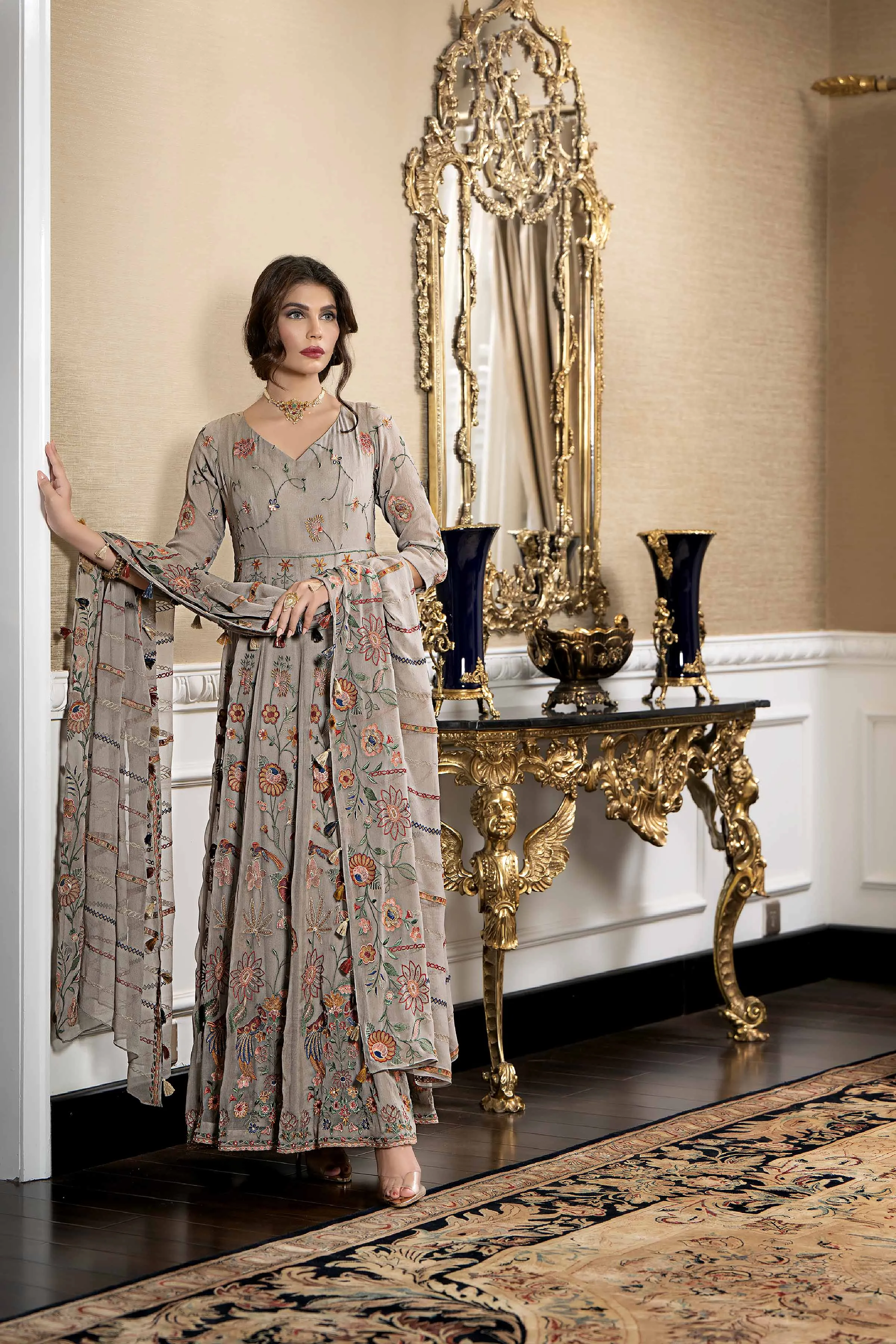 2 Piece - Embroidered Suit - 42308008