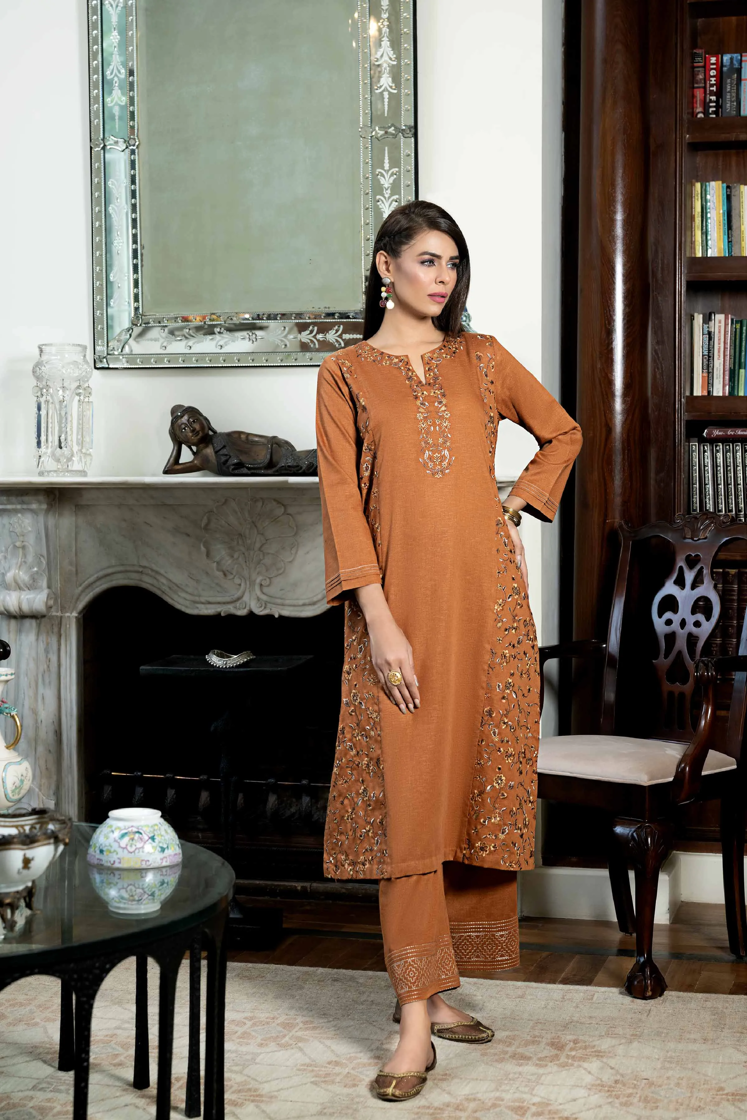2 Piece - Embroidered Suit - KFW23-56