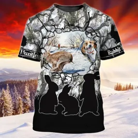 3D Dog T Shirts, Beagle Hunting All Over Print T-Shirt, Gift For Pet Loves