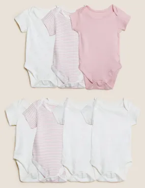 7pk Pure Cotton Printed Bodysuits