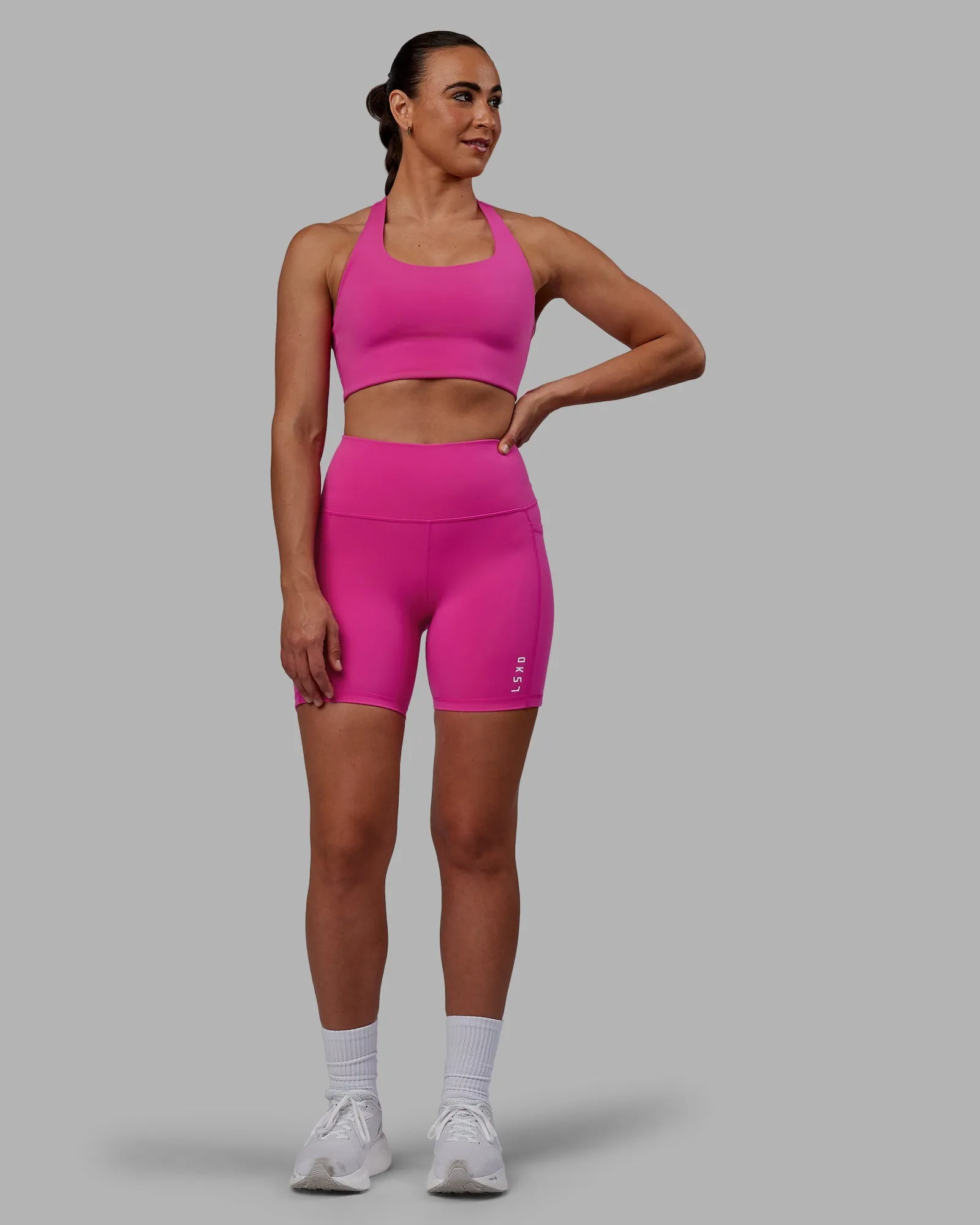 Ace Long Line Bra - Fuchsia Pink