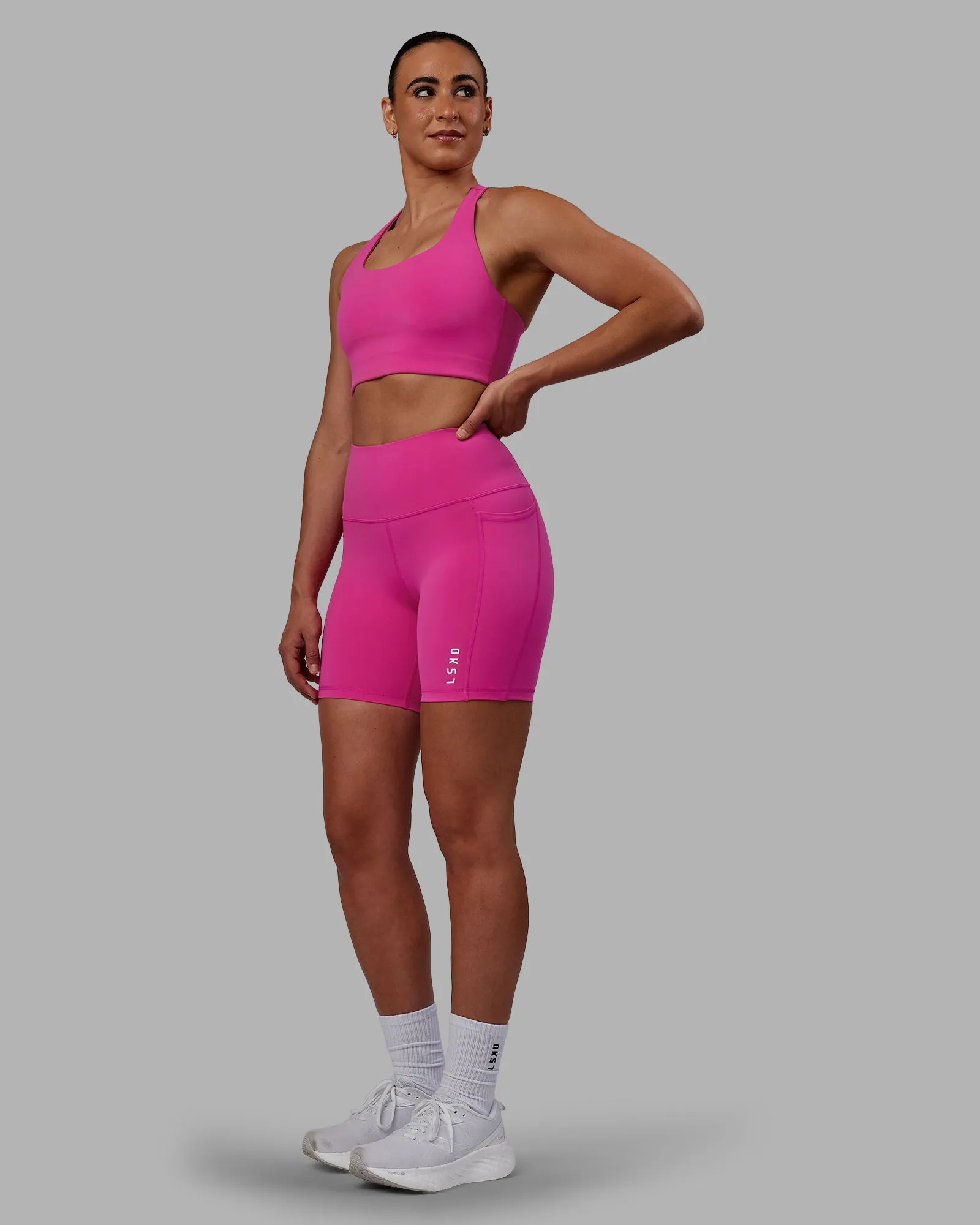 Ace Long Line Bra - Fuchsia Pink