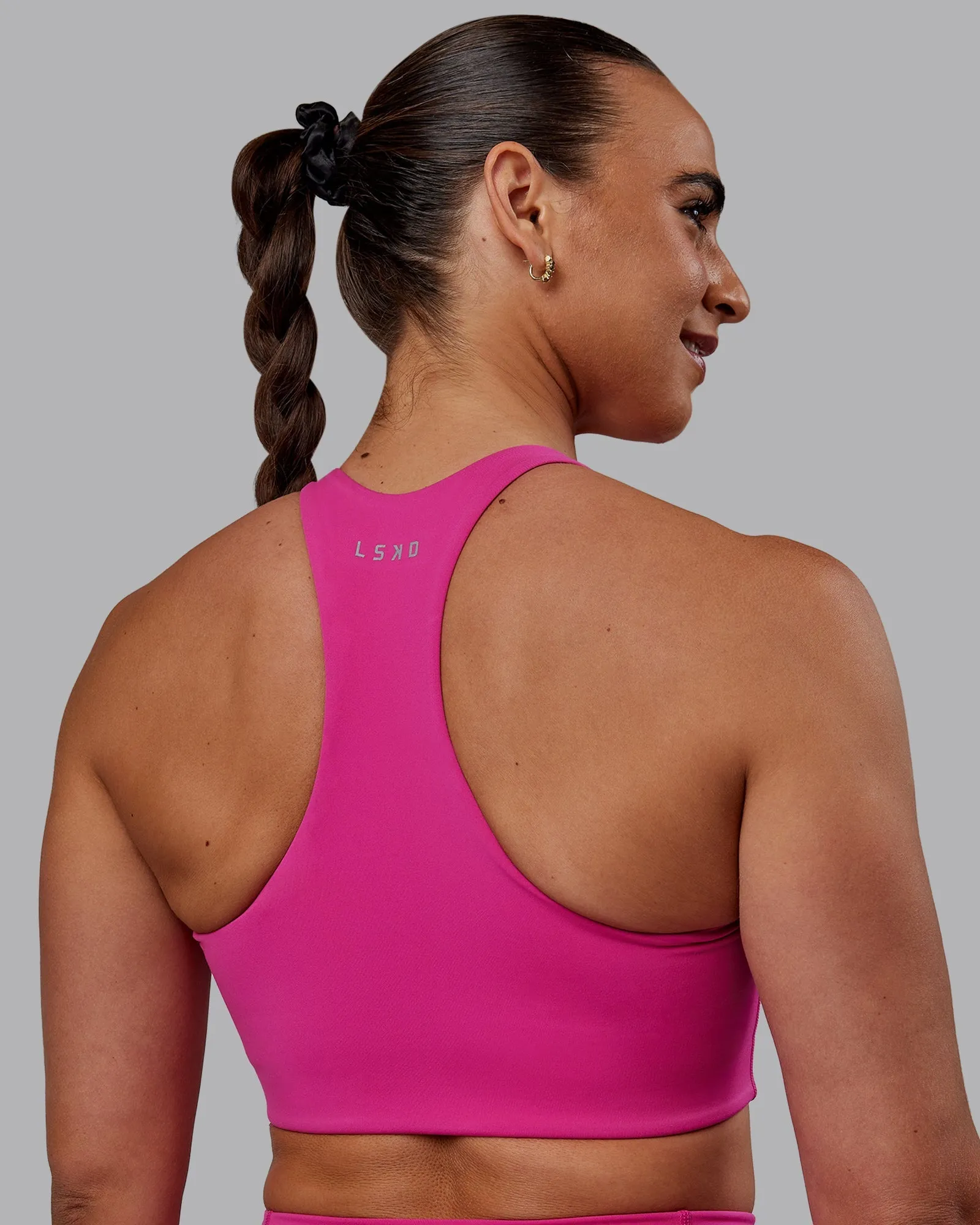 Ace Long Line Bra - Fuchsia Pink