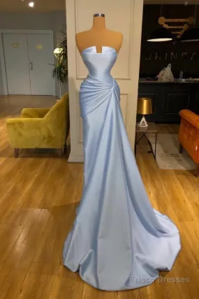 Amazing Long Blue Mermaid Graduation Dresses Fabulous Sleeveless Prom Dresses