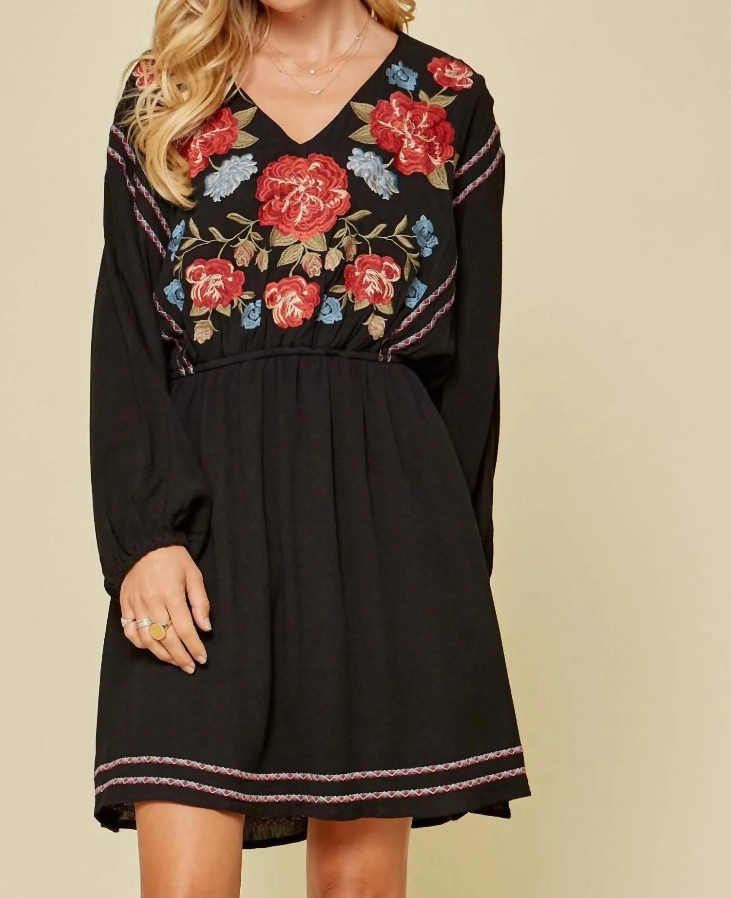 Andree By Unit - Embroidered Fit & Flare Dress