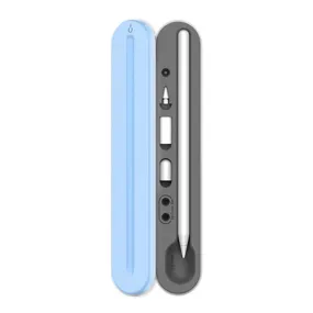Apple Pencil Opbevarings Case i Hård Plastik V1 - Blå / Hvid
