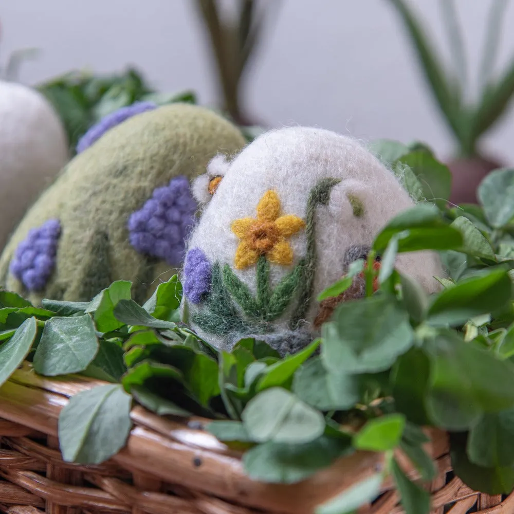 Artisan Easter Egg Vase with Flower