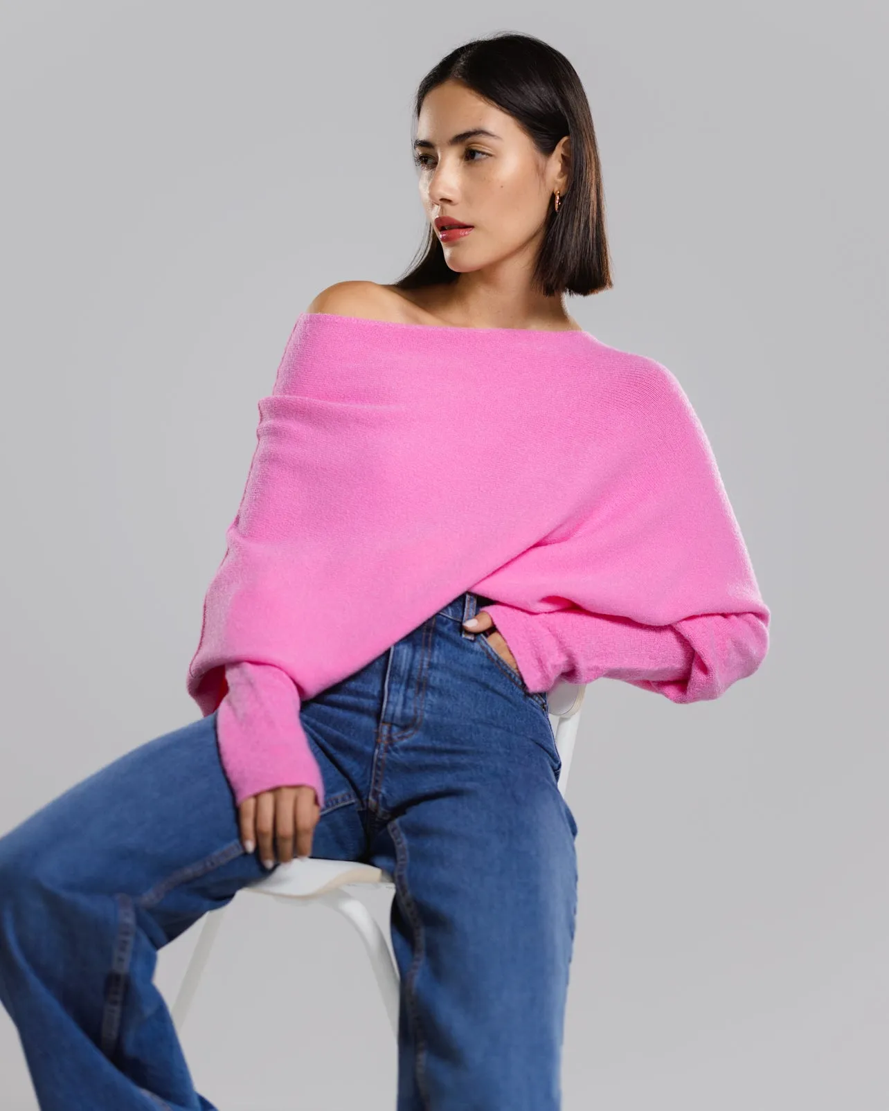 Asymmetric Draped | Posh Pink