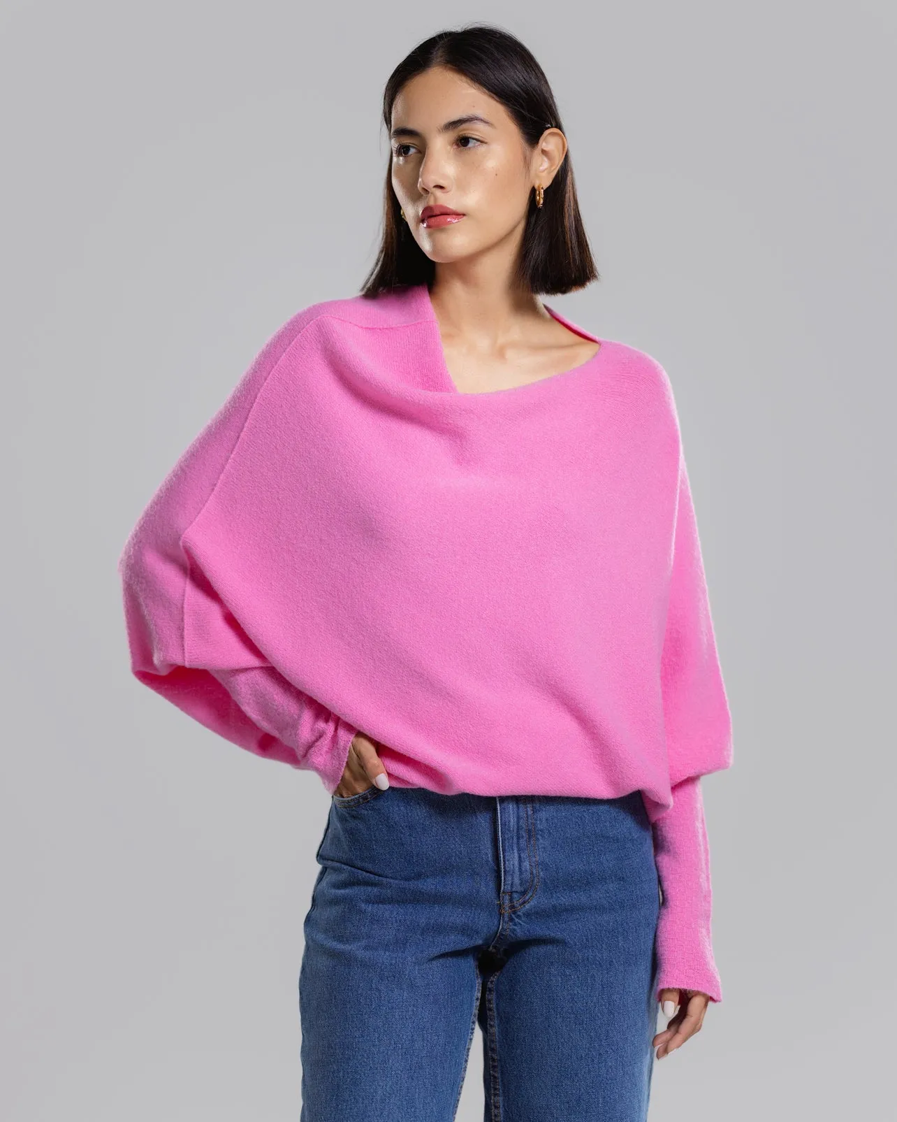 Asymmetric Draped | Posh Pink