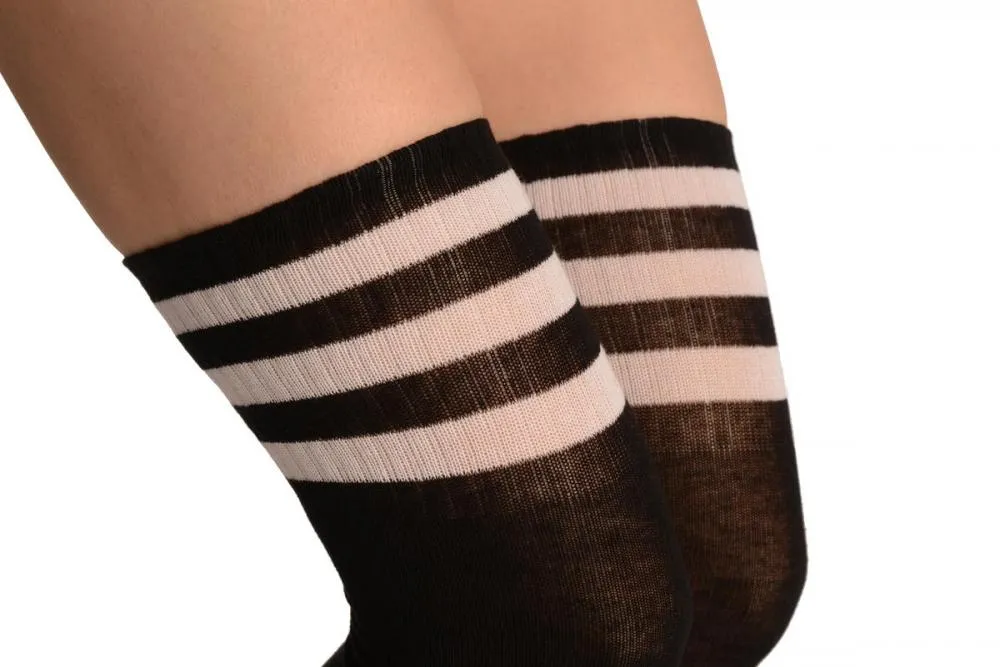 Black With White Striped Top