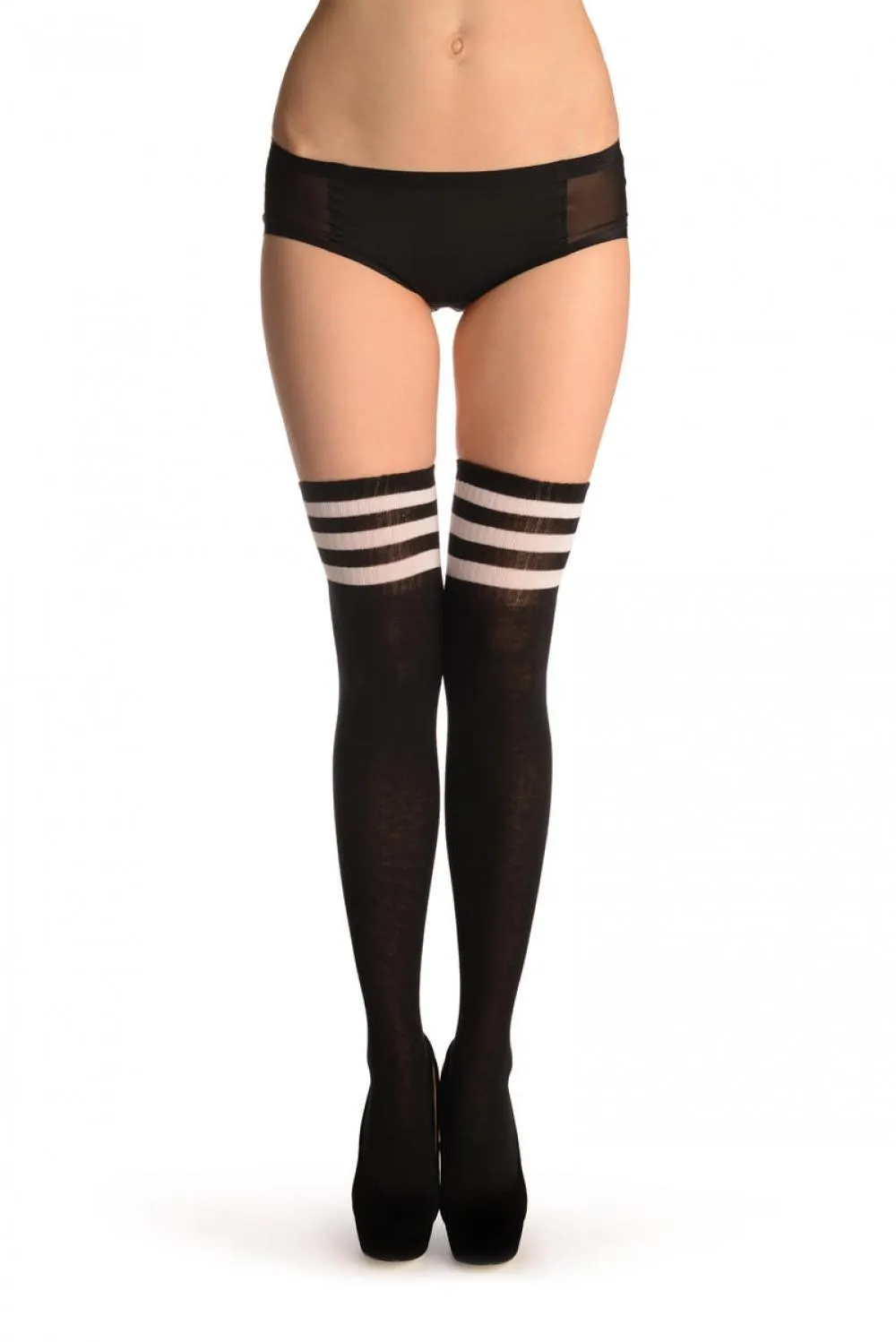 Black With White Striped Top