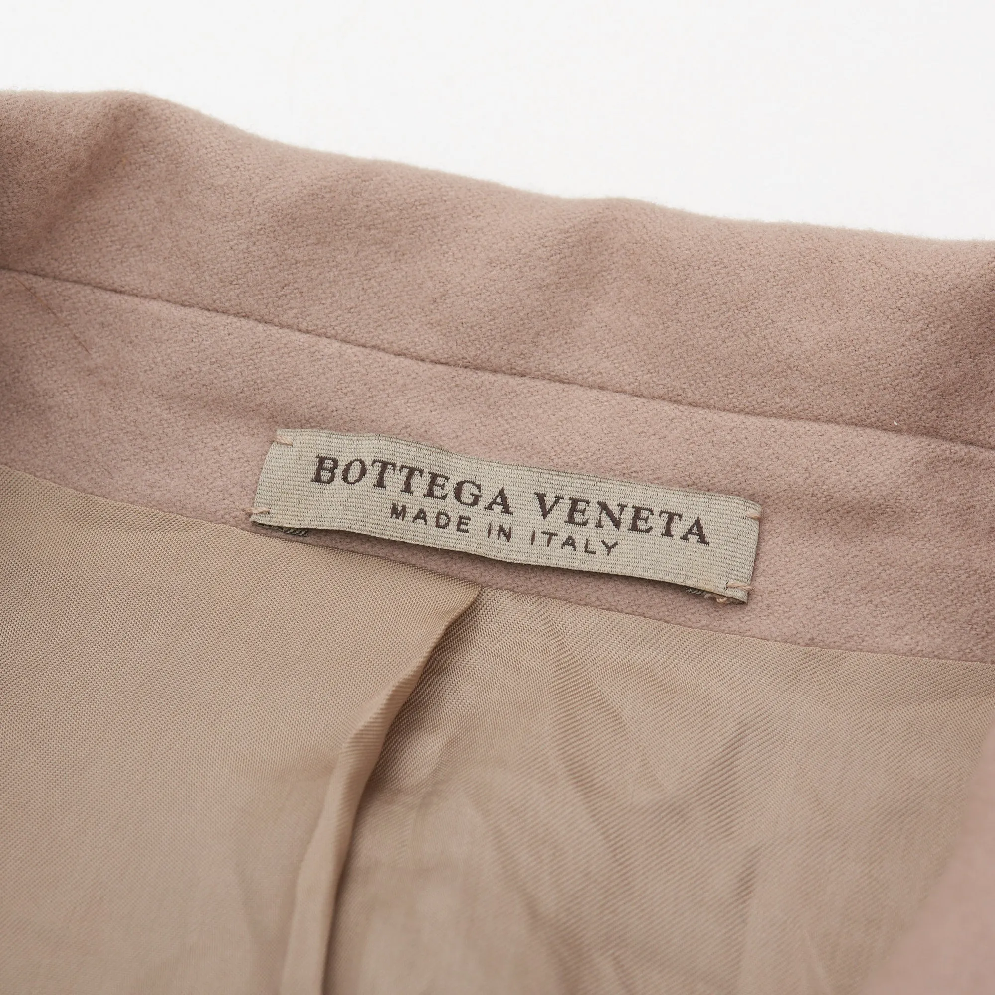 Bottega Veneta Mens Medium Size Tan Cashmere Flight Bomber Jacket - EU 50/US