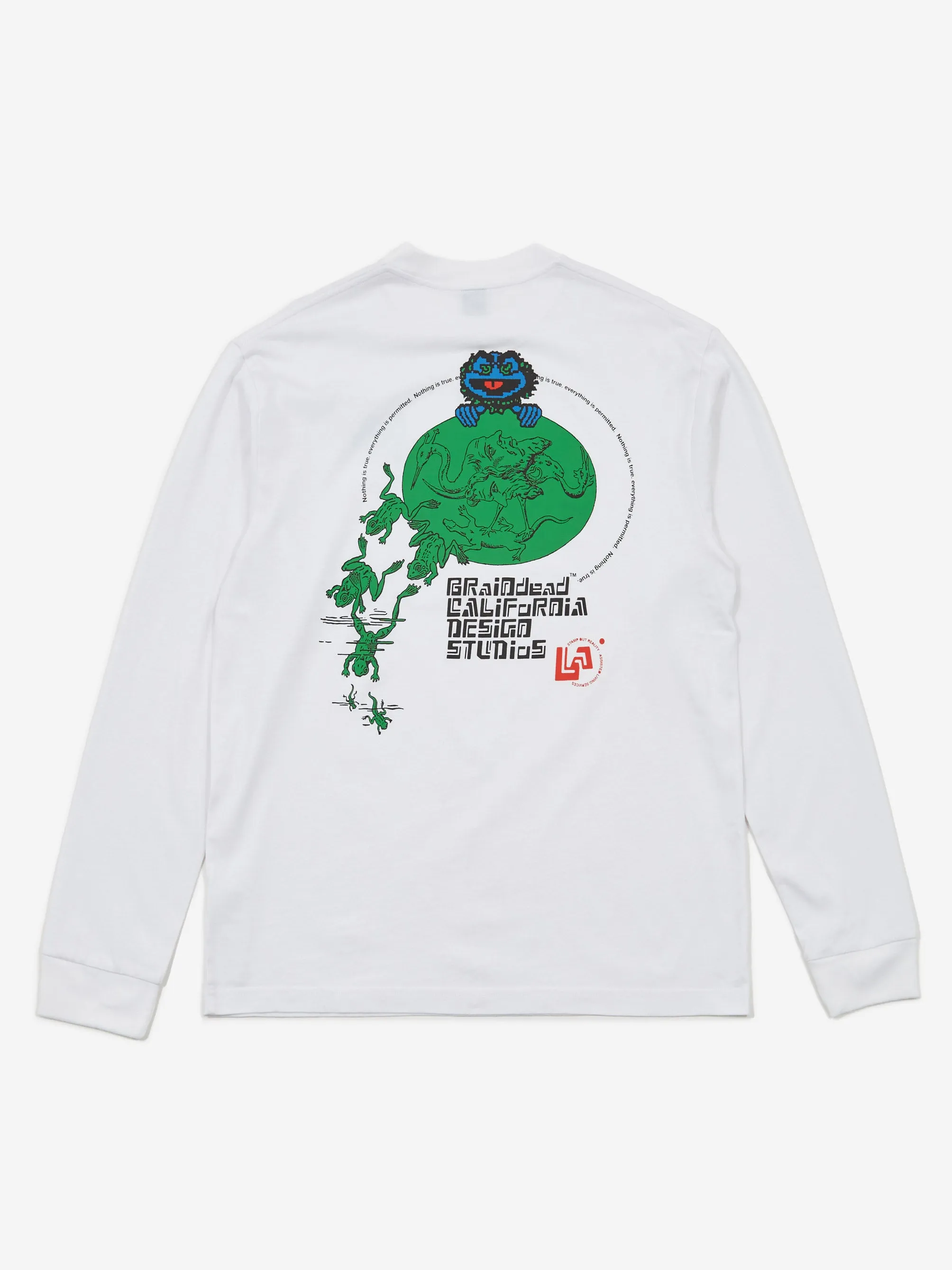 Brain Dead Permit Everything Longsleeve T-Shirt - White