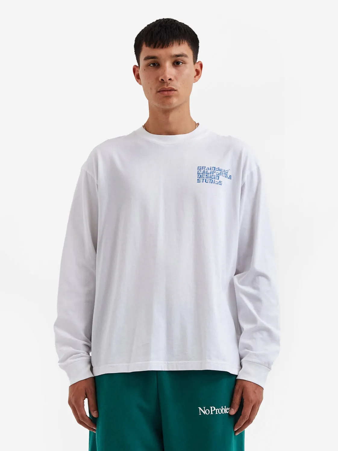 Brain Dead Permit Everything Longsleeve T-Shirt - White