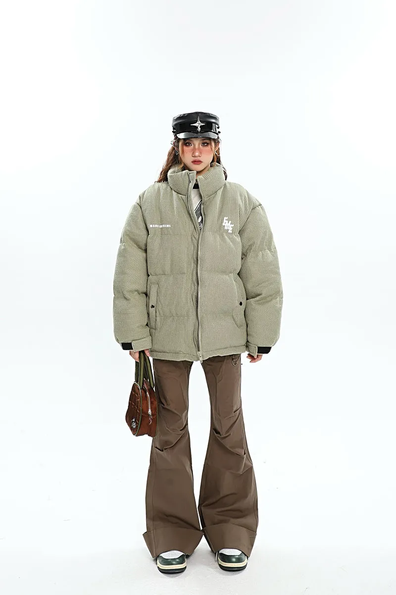 Brynn Solid Color Brown Multi Pocket Flare Pants