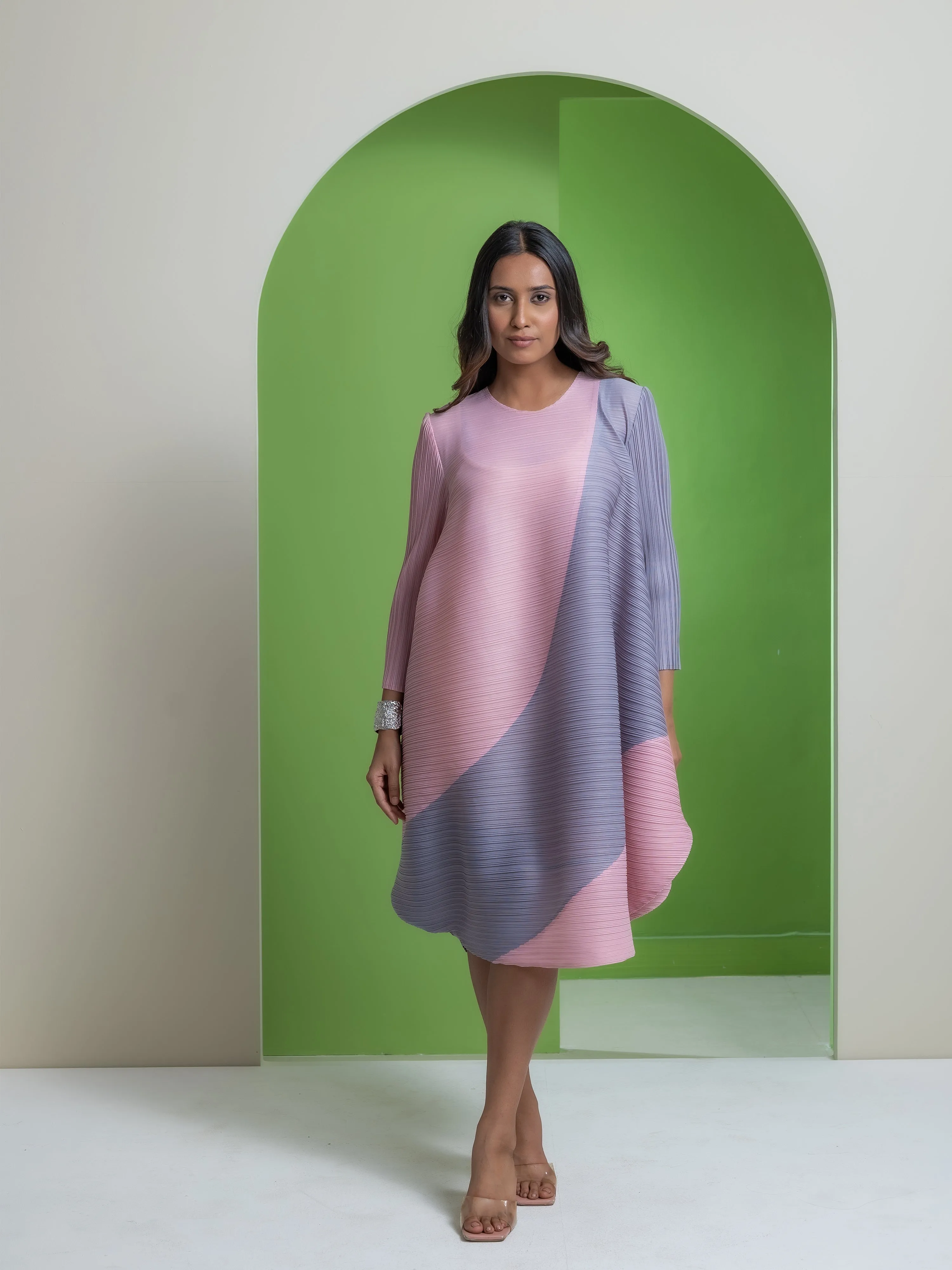 Carel Pleated Dress