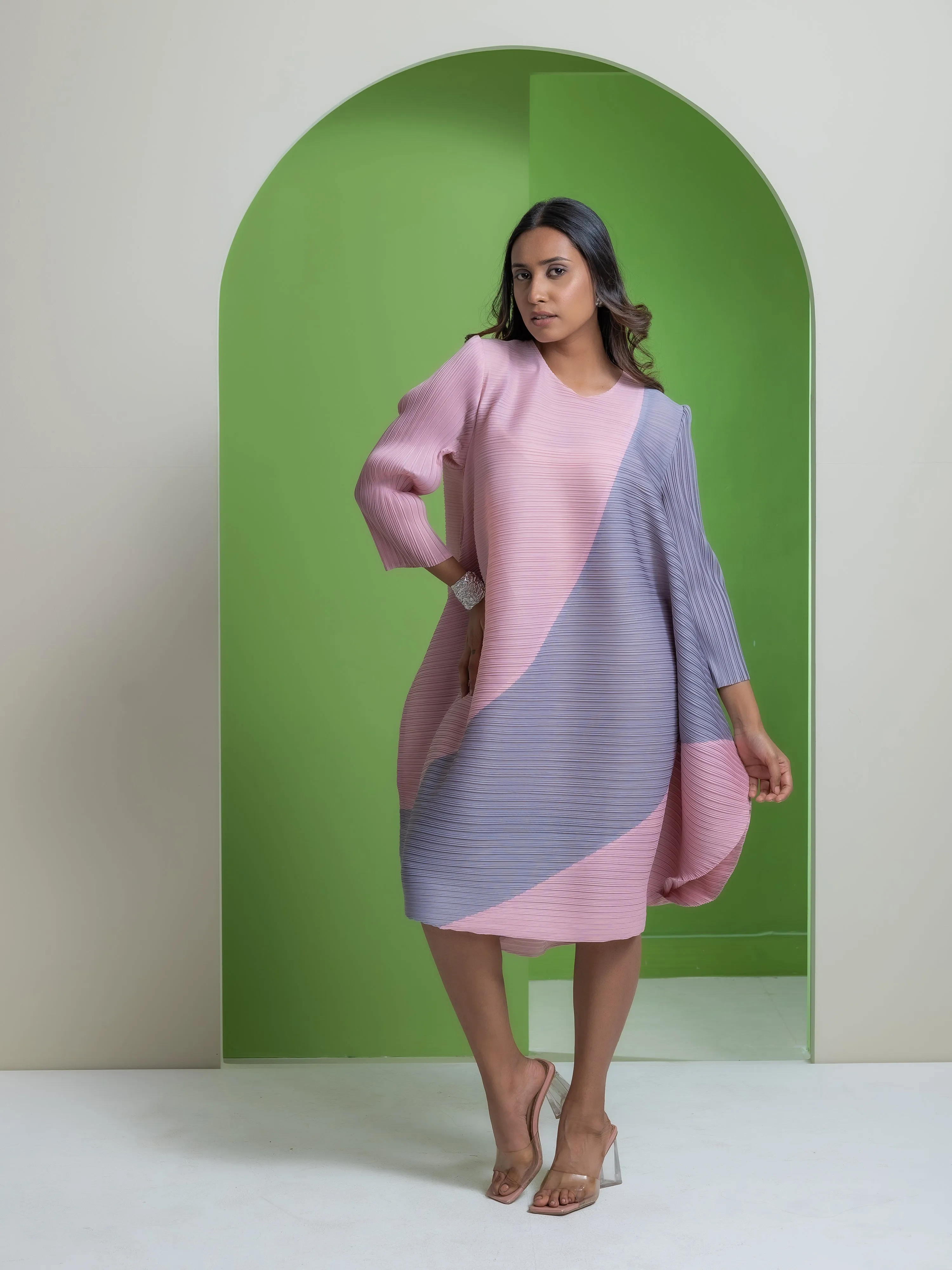 Carel Pleated Dress