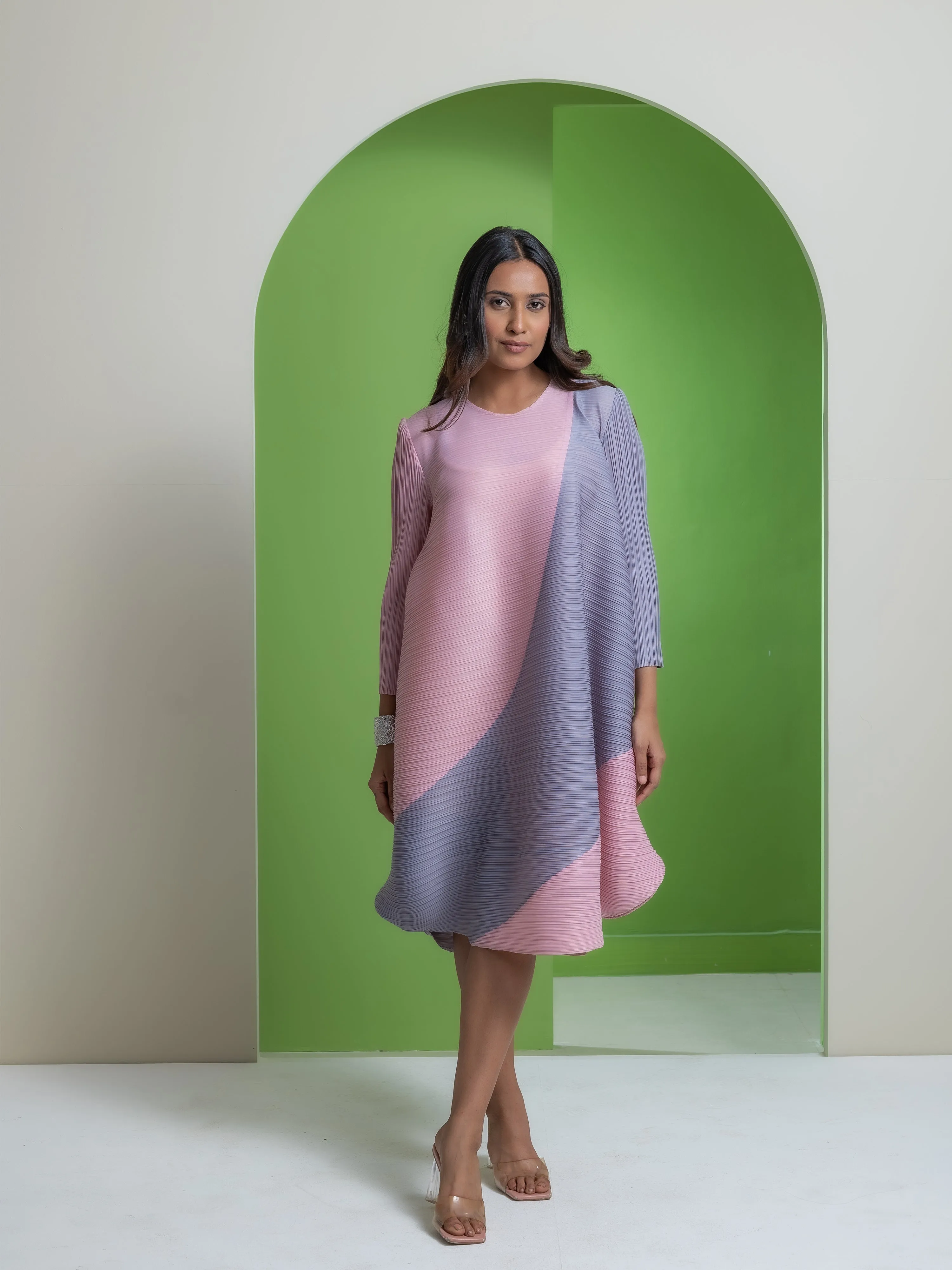 Carel Pleated Dress