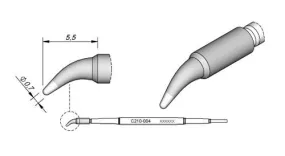 Cartridge Bent Ø 0.7-10PK