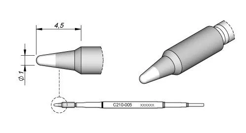 Cartridge Conical Ø 1.0-10PK