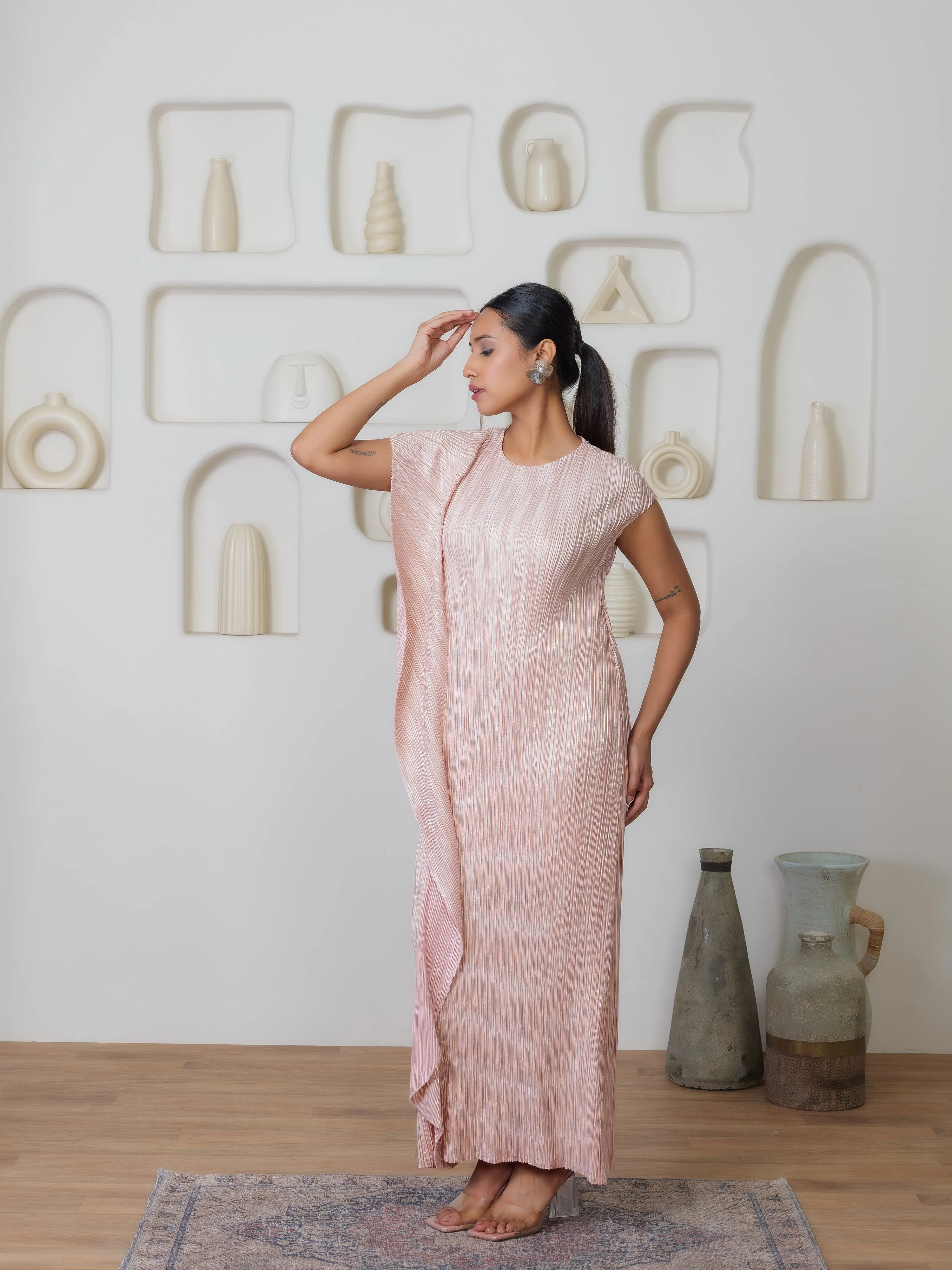 Cascade Metallic Dress