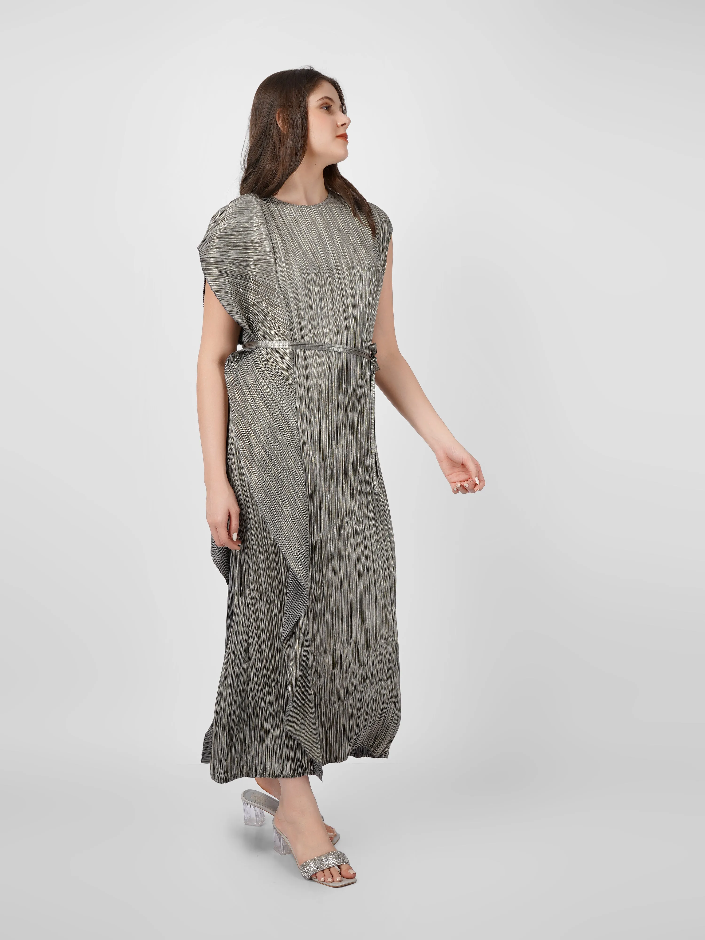 Cascade Metallic Dress