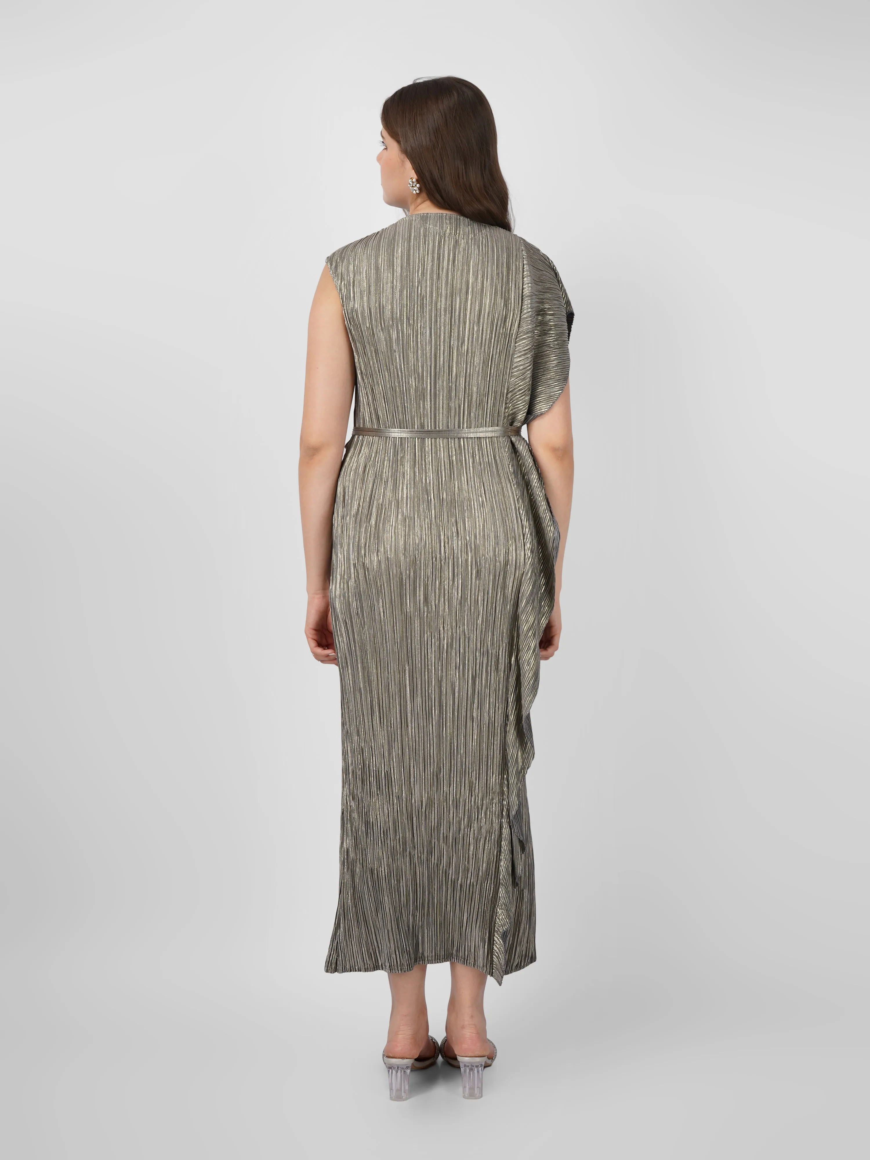 Cascade Metallic Dress