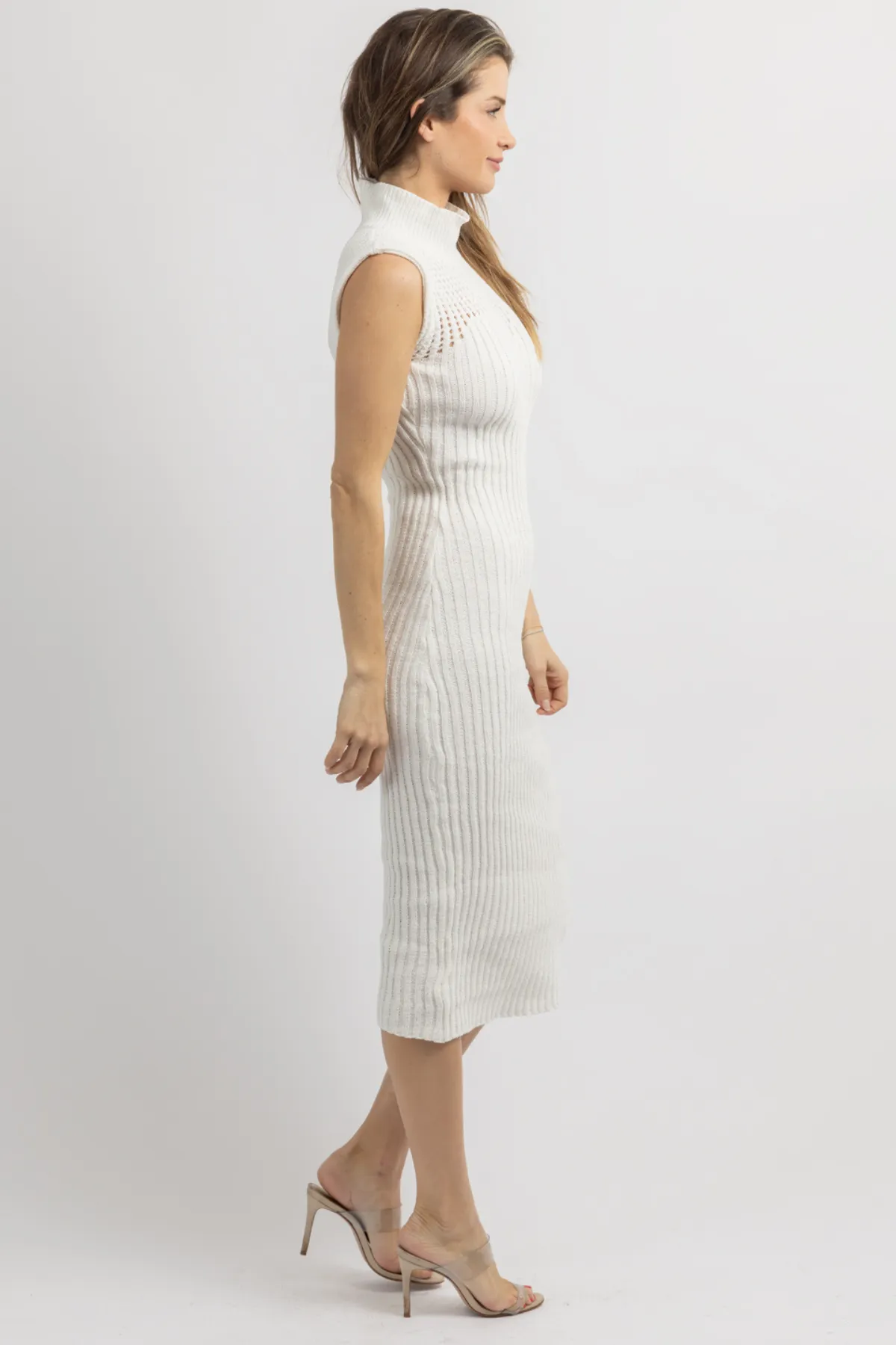 CLASSIC CHENILLE IVORY MAXI DRESS