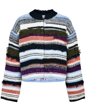 Colorful Fusion Stripe Cardigan