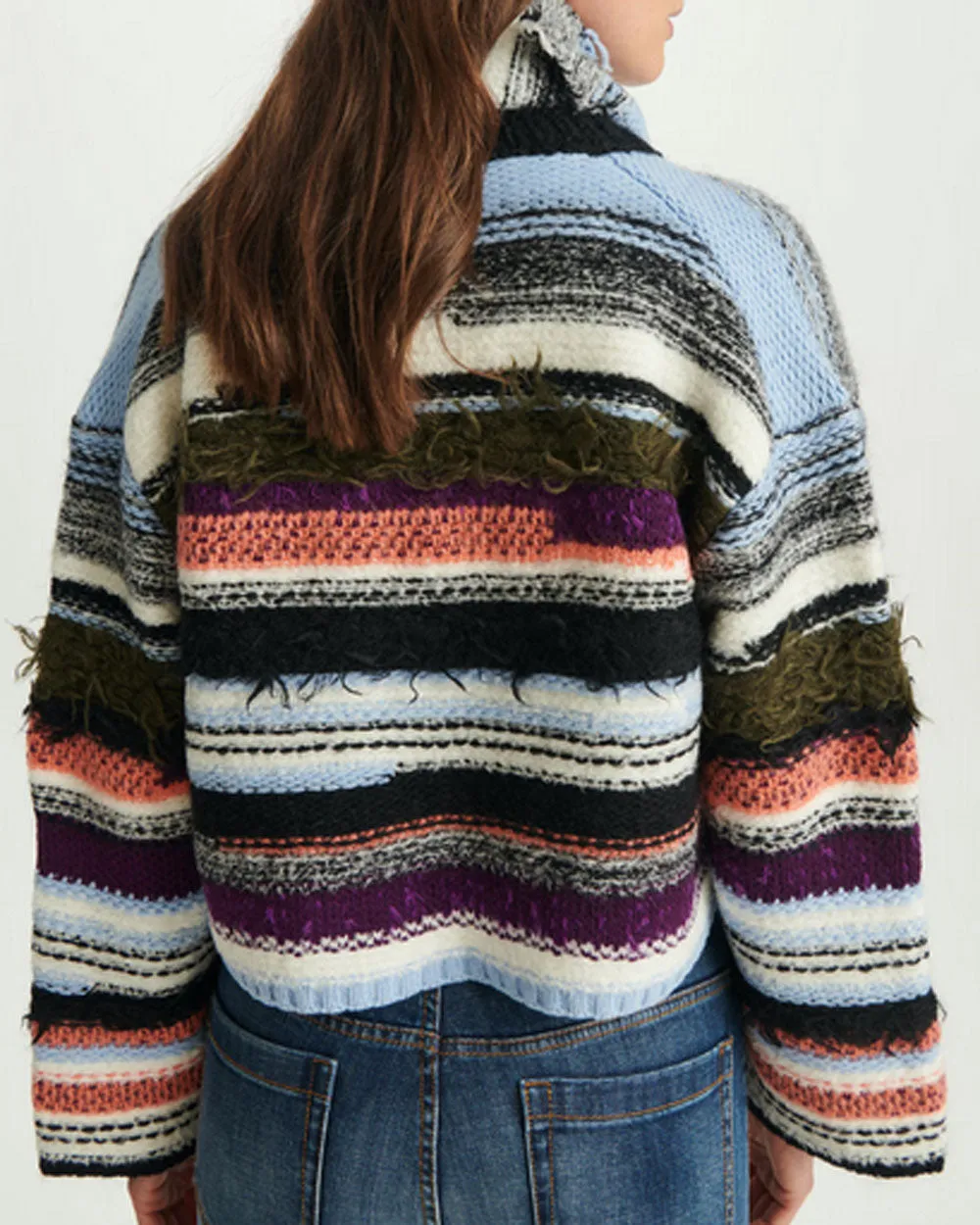 Colorful Fusion Stripe Cardigan