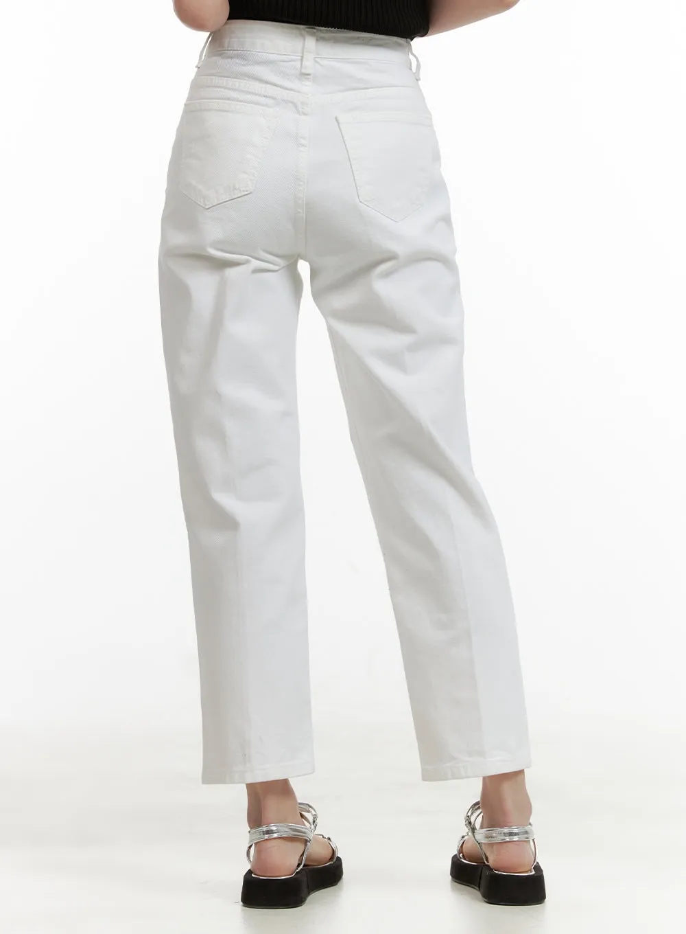 Cotton Crop Straight Fit Pants OU413