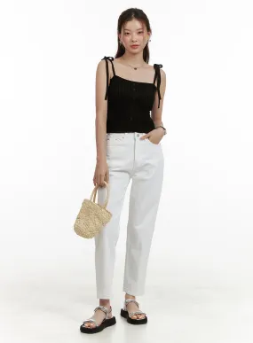 Cotton Crop Straight Fit Pants OU413