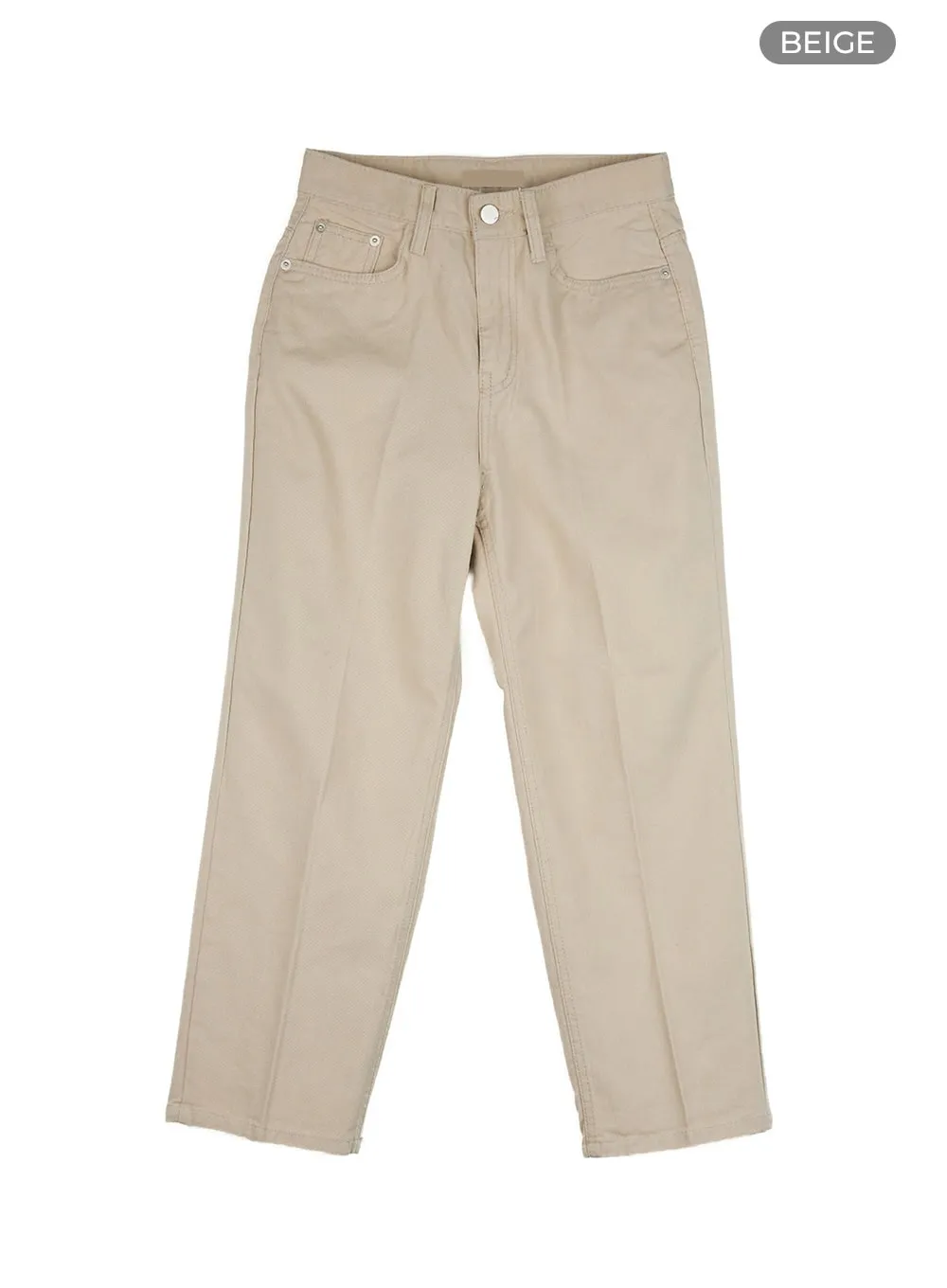 Cotton Crop Straight Fit Pants OU413