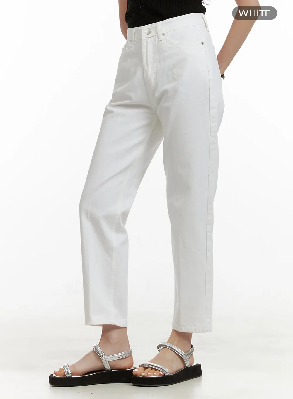 Cotton Crop Straight Fit Pants OU413