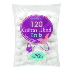 Cotton Tree Cotton Wool Balls White 120 Pack