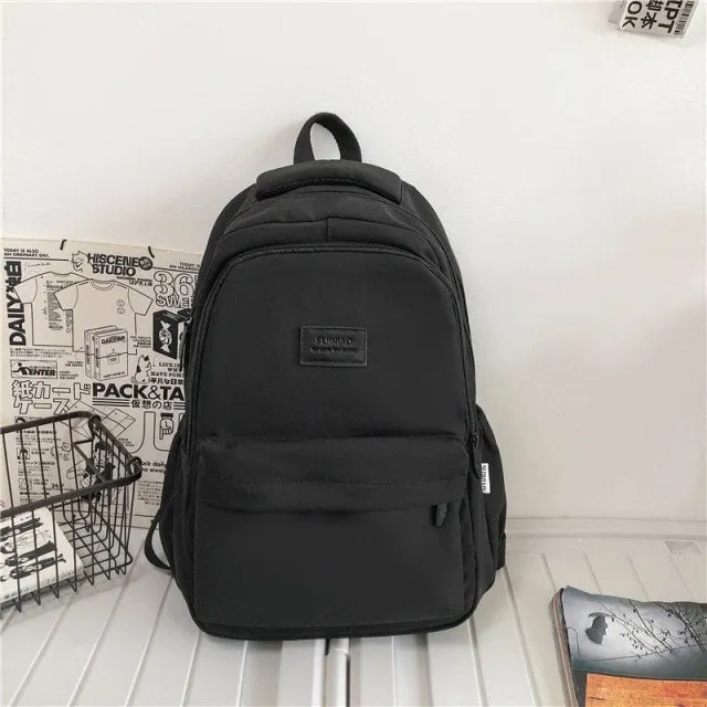 Cute Solid Color Nylon Backpack