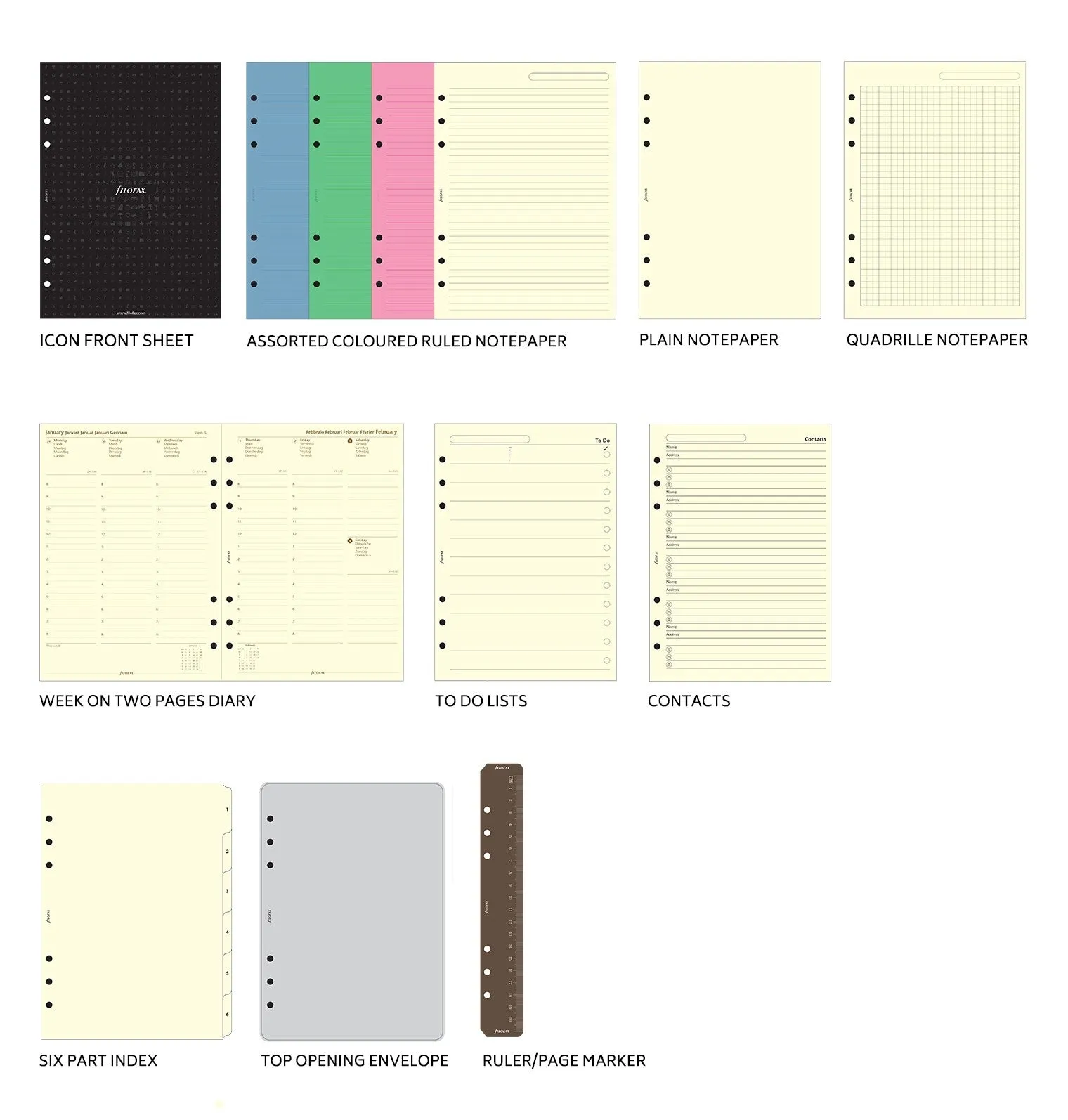 Filofax Classic Croc Print A5 Indigo Leather Organizer Agenda 2024