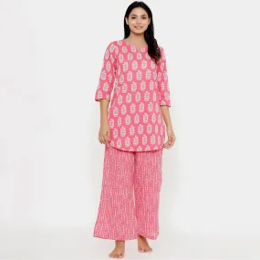 Floral Bouquet On Pink Loungewear