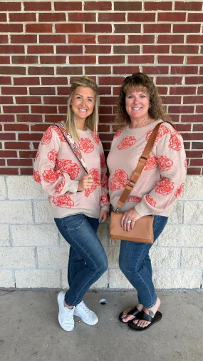 Floral Knitted Sweater