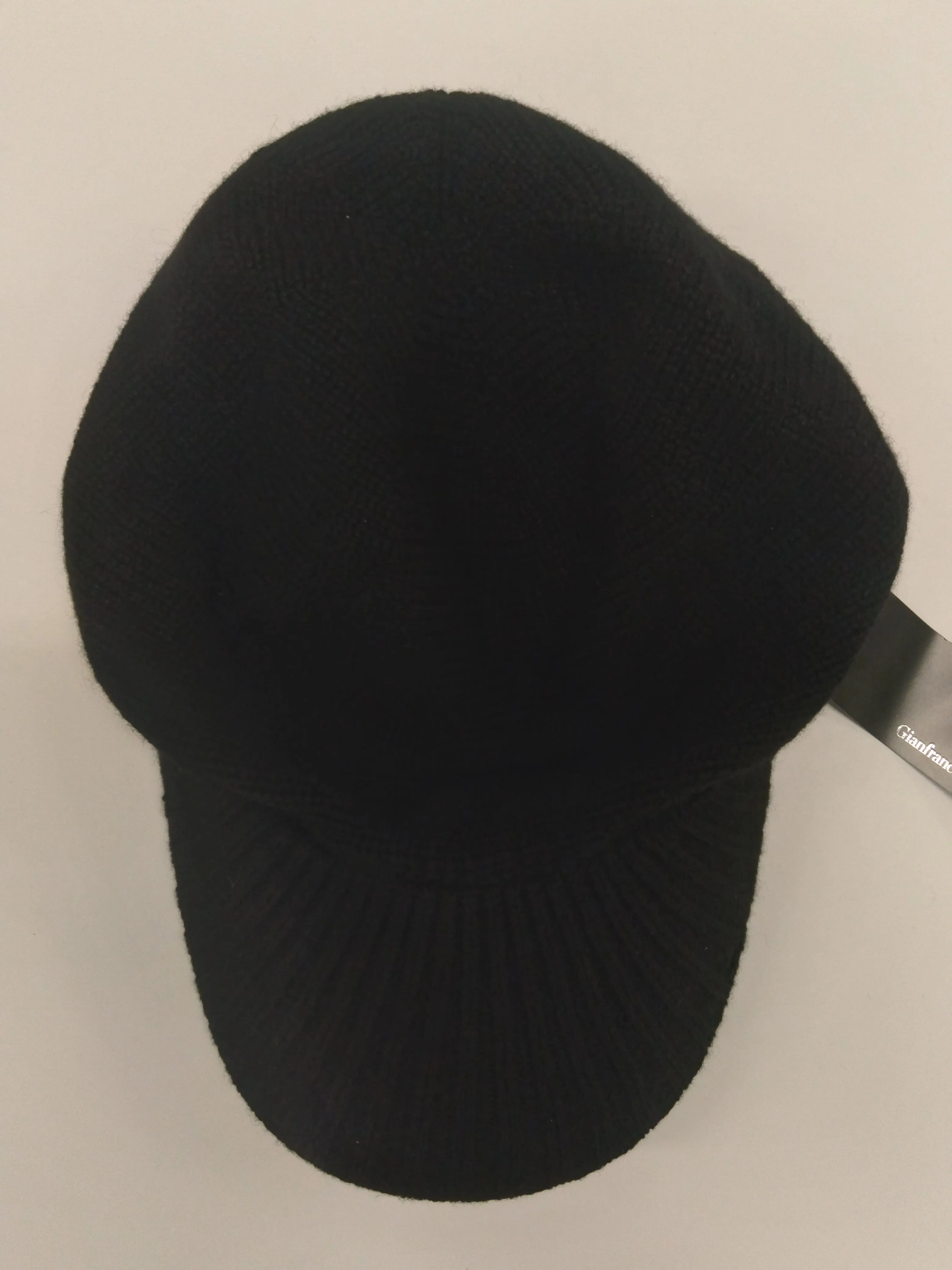 Gianfranco Ferre BLACK  Pure Cashmere Knit Hat with Visor