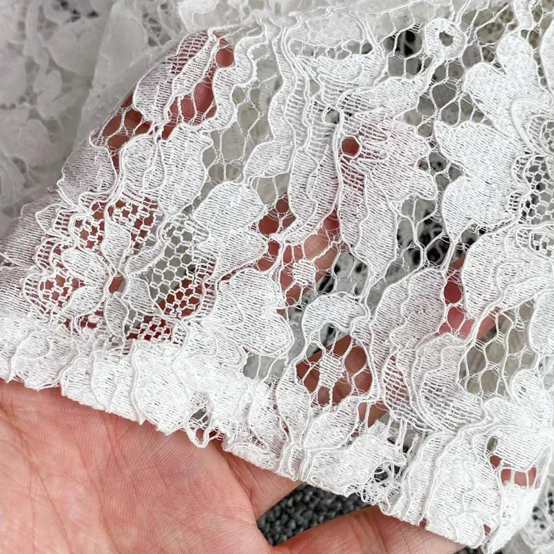 Girlary Hollow Out Lace Blouse Women Korean Sexy V-Neck Puff Long Sleeve Crop Tops Female Solid All-Match Party Tops New