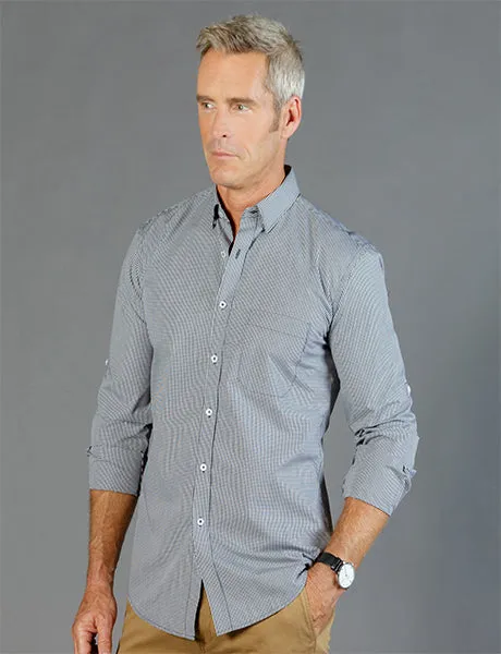 Gloweave Men's Gingham Long Sleeve Slim Fit Shirt (1637HL)