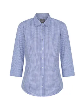 Gloweave Womens Gingham 3/4 Sleeve Shirt(1637WZ)